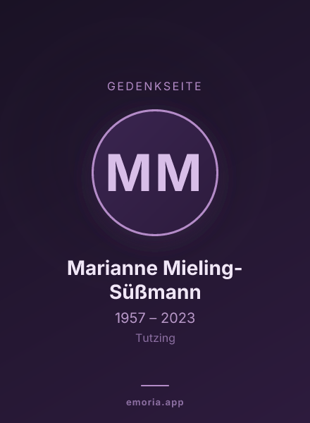 Gedenkportrait von Marianne Mieling-Süßmann