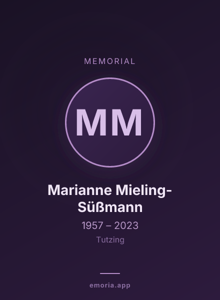 Memorial portrait of Marianne Mieling-Süßmann