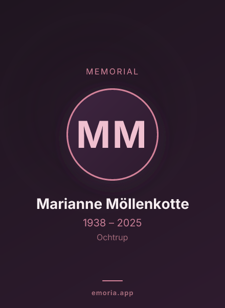 Memorial portrait of Marianne Möllenkotte