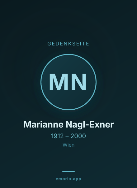 Gedenkportrait von Marianne Nagl-Exner