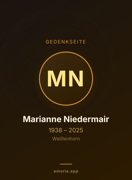 Gedenkportrait von Marianne Niedermair