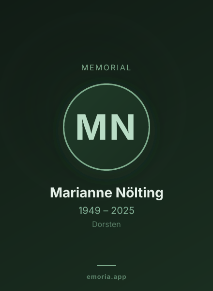 Memorial portrait of Marianne Nölting