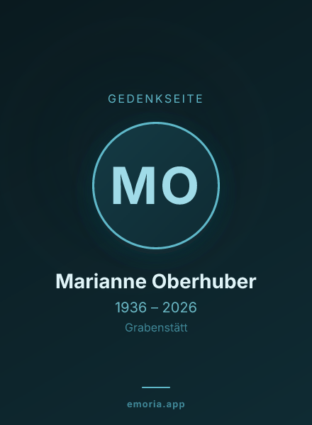 Gedenkportrait von Marianne Oberhuber