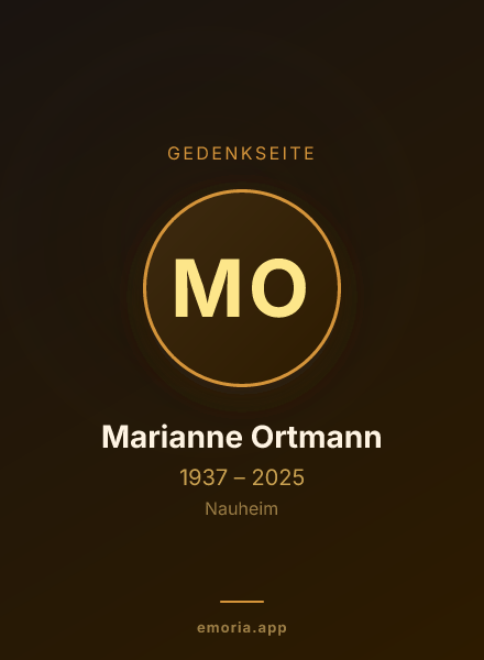 Gedenkportrait von Marianne Ortmann