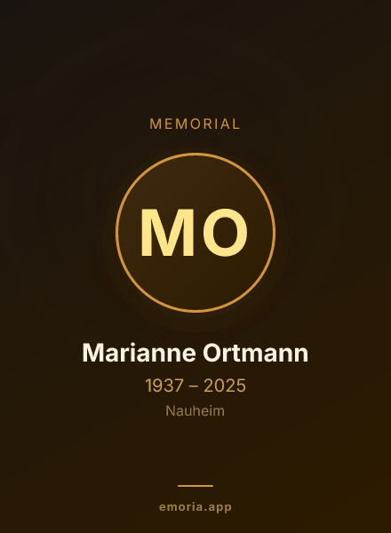 Memorial portrait of Marianne Ortmann