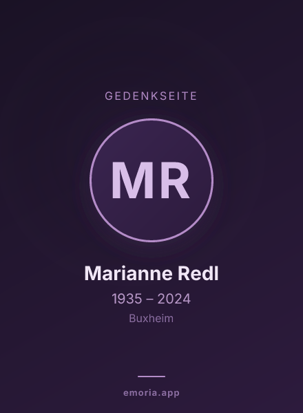 Gedenkportrait von Marianne Redl