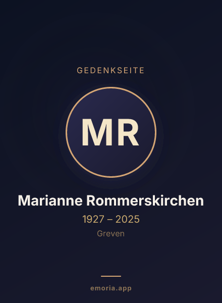 Gedenkportrait von Marianne Rommerskirchen