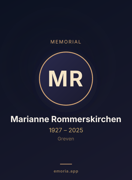 Memorial portrait of Marianne Rommerskirchen