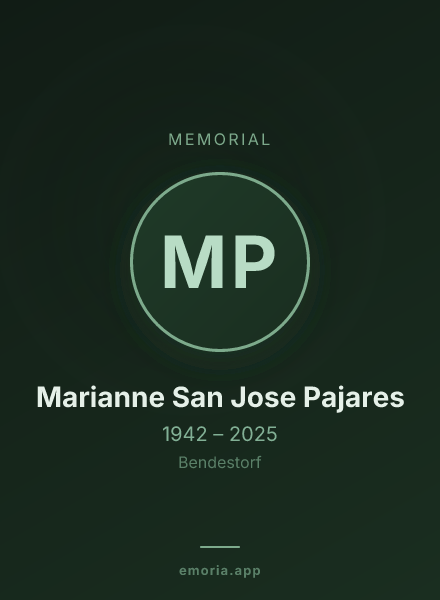 Memorial portrait of Marianne San Jose Pajares
