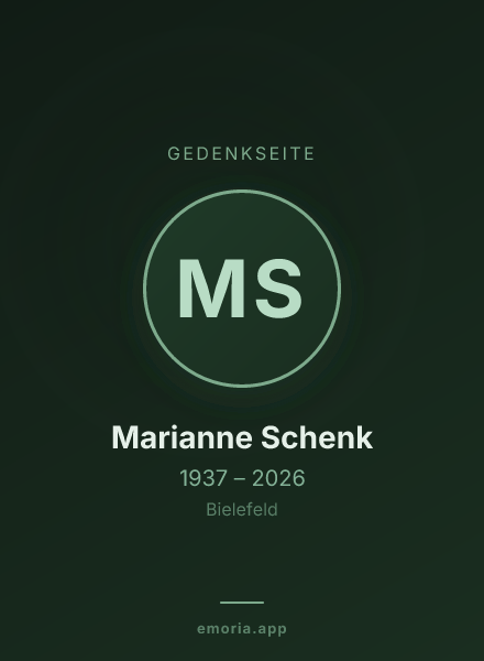Gedenkportrait von Marianne Schenk