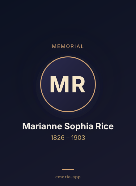 Memorial portrait of Marianne Sophia Rice