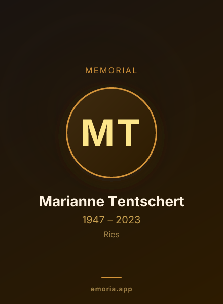 Memorial portrait of Marianne Tentschert