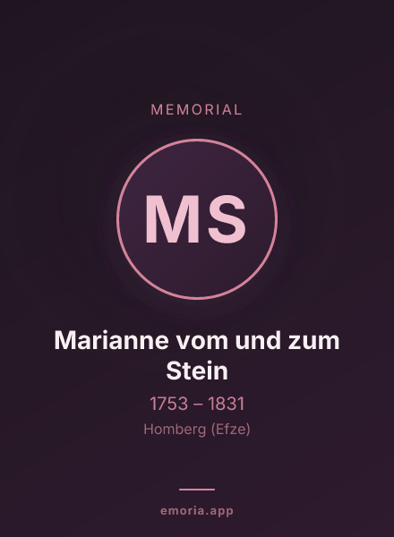 Memorial portrait of Marianne vom und zum Stein