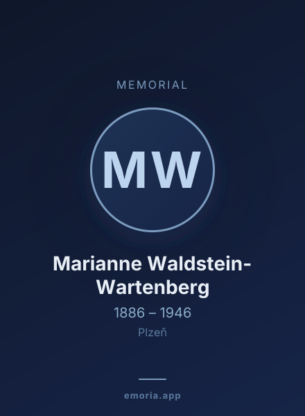Memorial portrait of Marianne Waldstein-Wartenberg