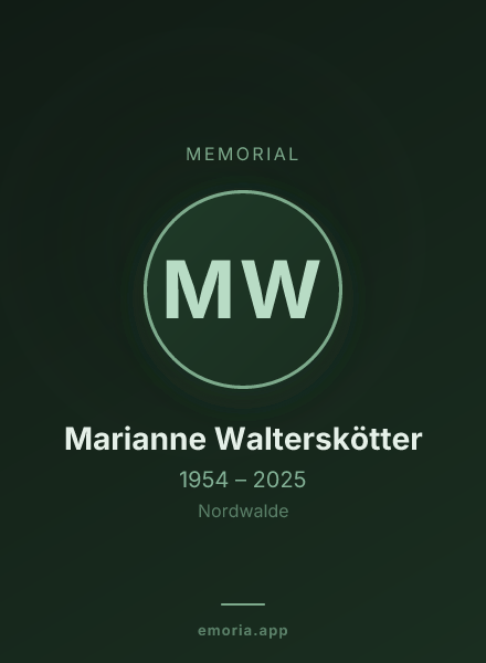 Memorial portrait of Marianne Walterskötter