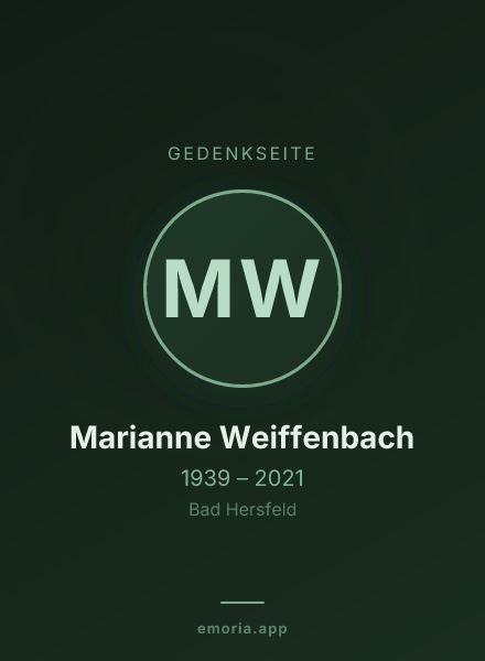Gedenkportrait von Marianne Weiffenbach