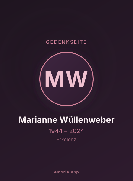 Gedenkportrait von Marianne Wüllenweber