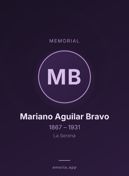 Memorial portrait of Mariano Aguilar Bravo