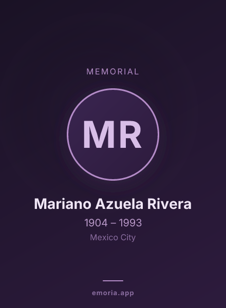 Memorial portrait of Mariano Azuela Rivera