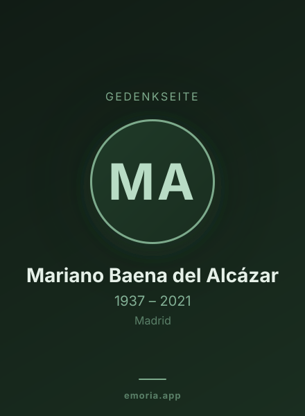 Gedenkportrait von Mariano Baena del Alcázar