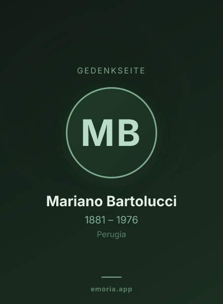 Gedenkportrait von Mariano Bartolucci