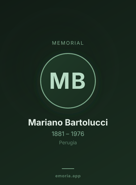 Memorial portrait of Mariano Bartolucci