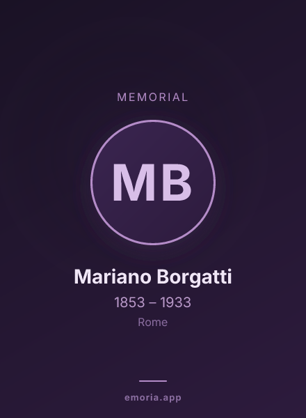 Memorial portrait of Mariano Borgatti