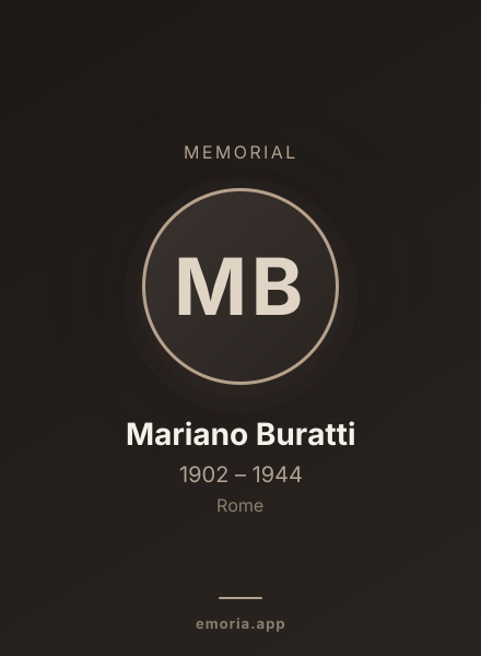 Memorial portrait of Mariano Buratti