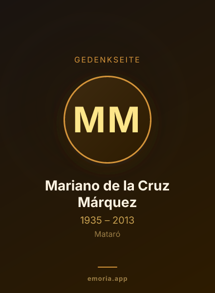 Gedenkportrait von Mariano de la Cruz Márquez