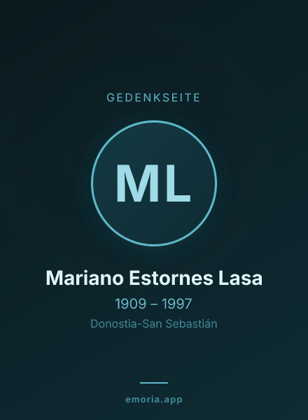 Gedenkportrait von Mariano Estornes Lasa