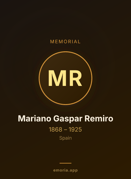 Memorial portrait of Mariano Gaspar Remiro