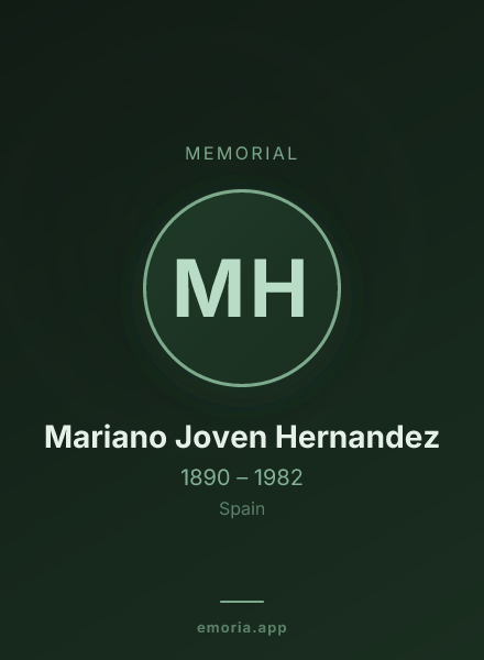 Memorial portrait of Mariano Joven Hernandez