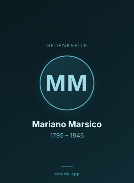 Gedenkportrait von Mariano Marsico