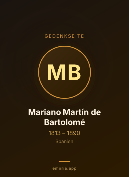 Gedenkportrait von Mariano Martín de Bartolomé