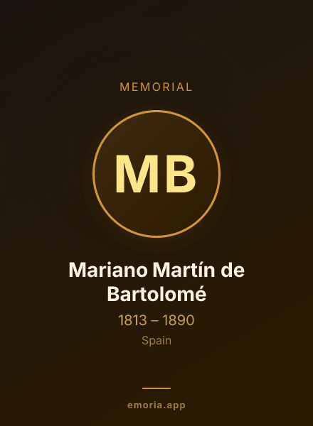 Memorial portrait of Mariano Martín de Bartolomé