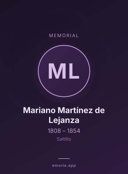 Memorial portrait of Mariano Martínez de Lejanza