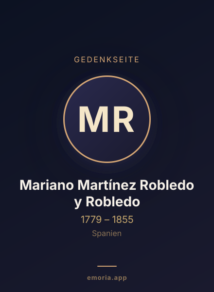 Gedenkportrait von Mariano Martínez Robledo y Robledo