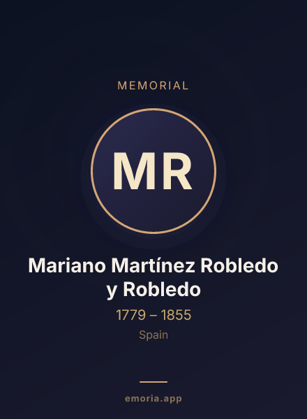 Memorial portrait of Mariano Martínez Robledo y Robledo