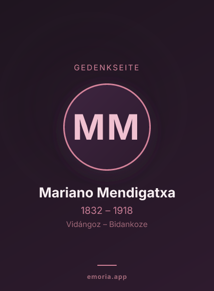 Gedenkportrait von Mariano Mendigatxa
