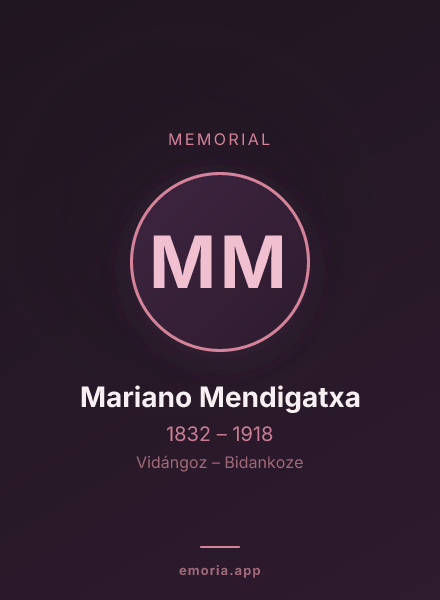 Memorial portrait of Mariano Mendigatxa