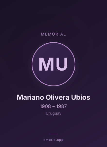 Memorial portrait of Mariano Olivera Ubios