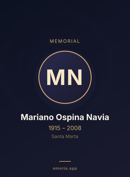 Memorial portrait of Mariano Ospina Navia