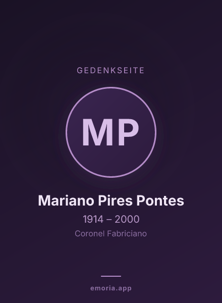 Gedenkportrait von Mariano Pires Pontes