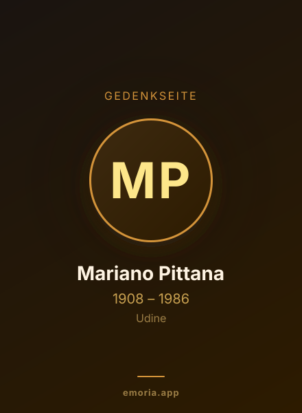 Gedenkportrait von Mariano Pittana