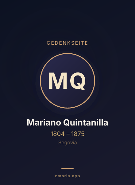 Gedenkportrait von Mariano Quintanilla