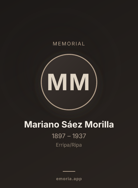 Memorial portrait of Mariano Sáez Morilla