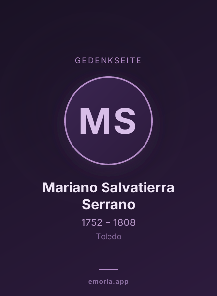 Gedenkportrait von Mariano Salvatierra Serrano