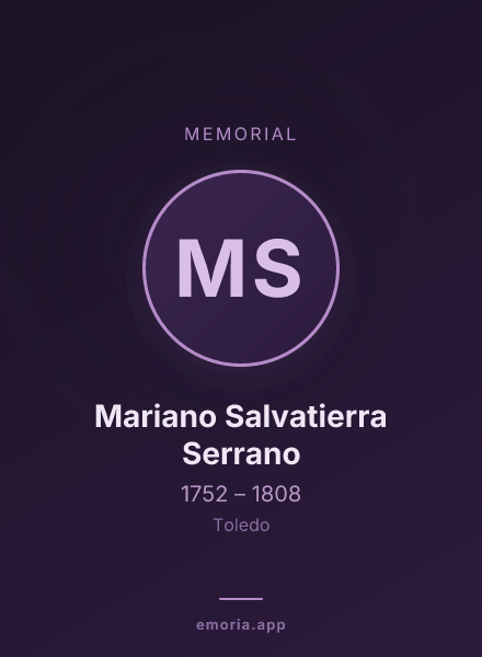 Memorial portrait of Mariano Salvatierra Serrano