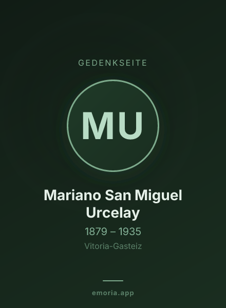 Gedenkportrait von Mariano San Miguel Urcelay