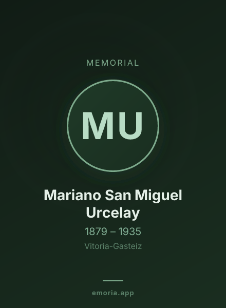 Memorial portrait of Mariano San Miguel Urcelay